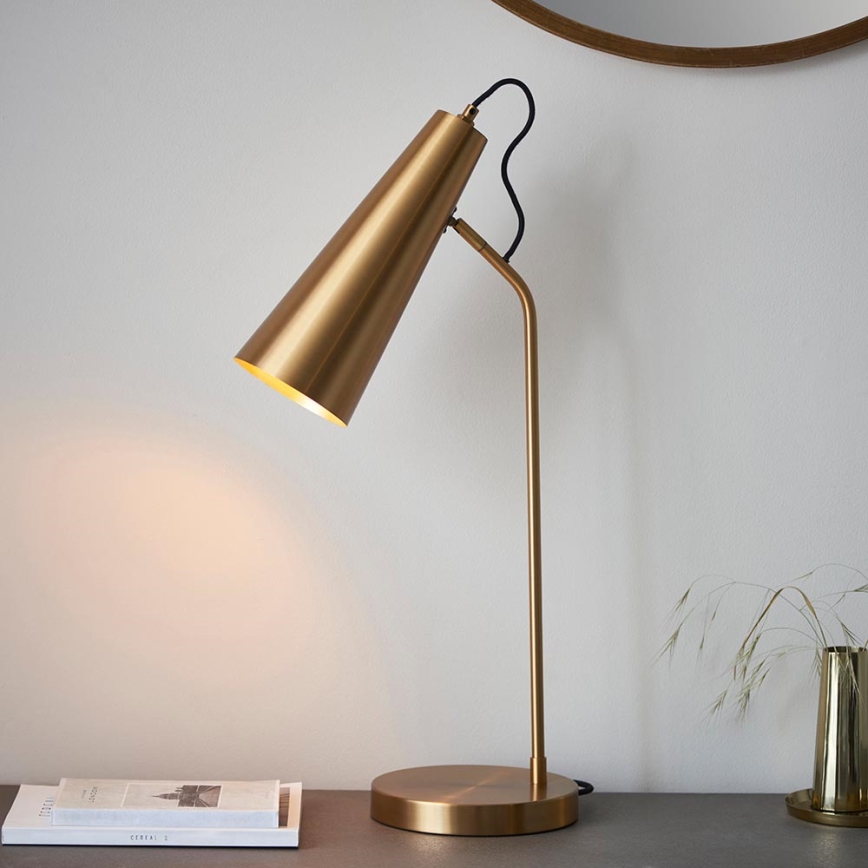 Endon 107527 - Lampa stołowa KARNA 1xE27/10W/230V mosiądz