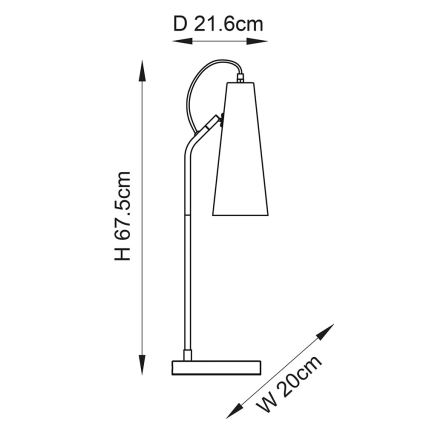 Endon 107527 - Lampa stołowa KARNA 1xE27/10W/230V mosiądz