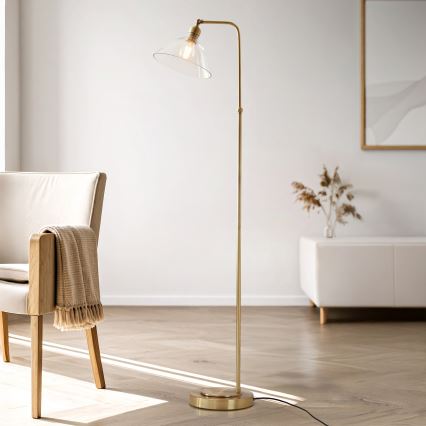 Endon 107609 - Lampa podłogowa 1xE27/10W/230V mosiądz