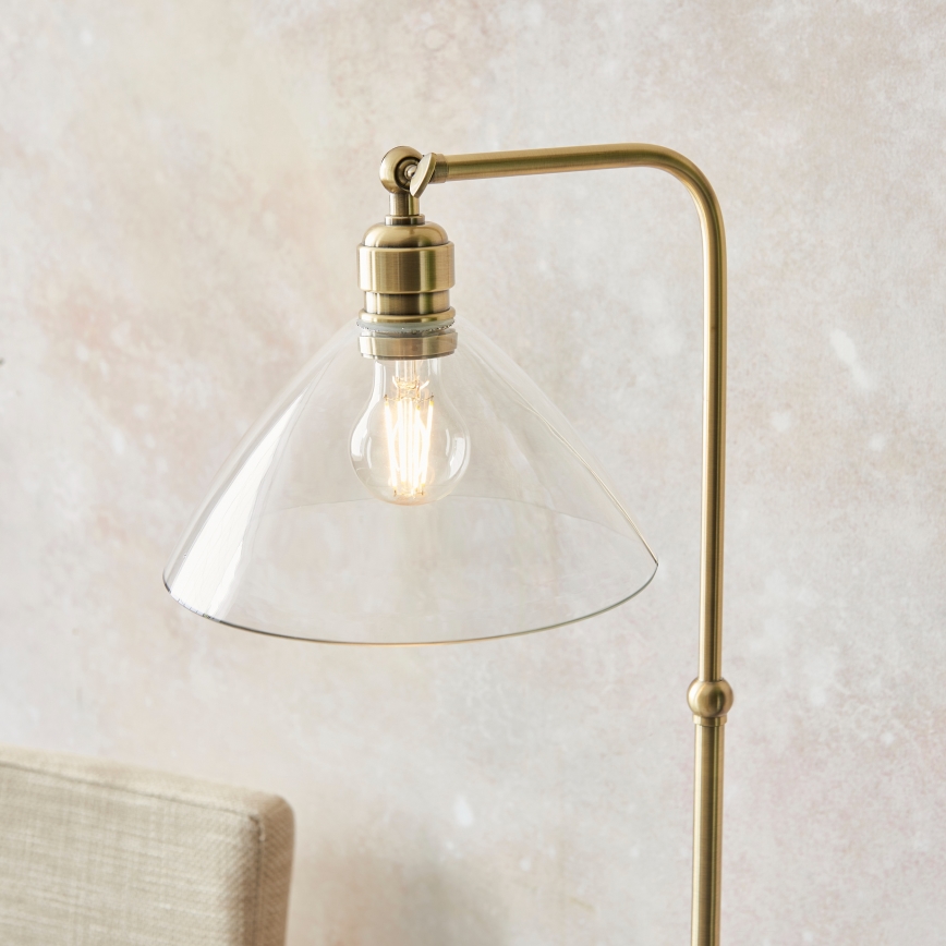 Endon 107609 - Lampa podłogowa 1xE27/10W/230V mosiądz