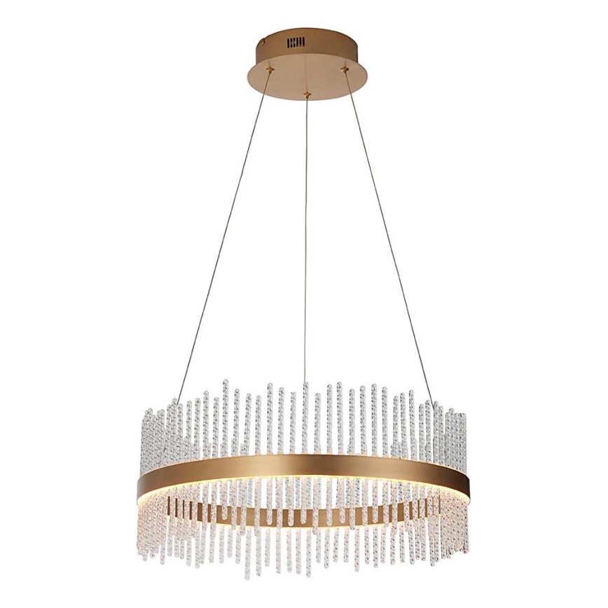 Endon 107671 - LED Żyrandol ściemnialny na lince ADRIEL LED/41W/230V 3000K śr. 51 cm złoty/przezroczysty