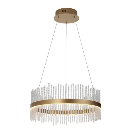 Endon 107671 - LED Żyrandol ściemnialny na lince ADRIEL LED/41W/230V 3000K śr. 51 cm złoty/przezroczysty