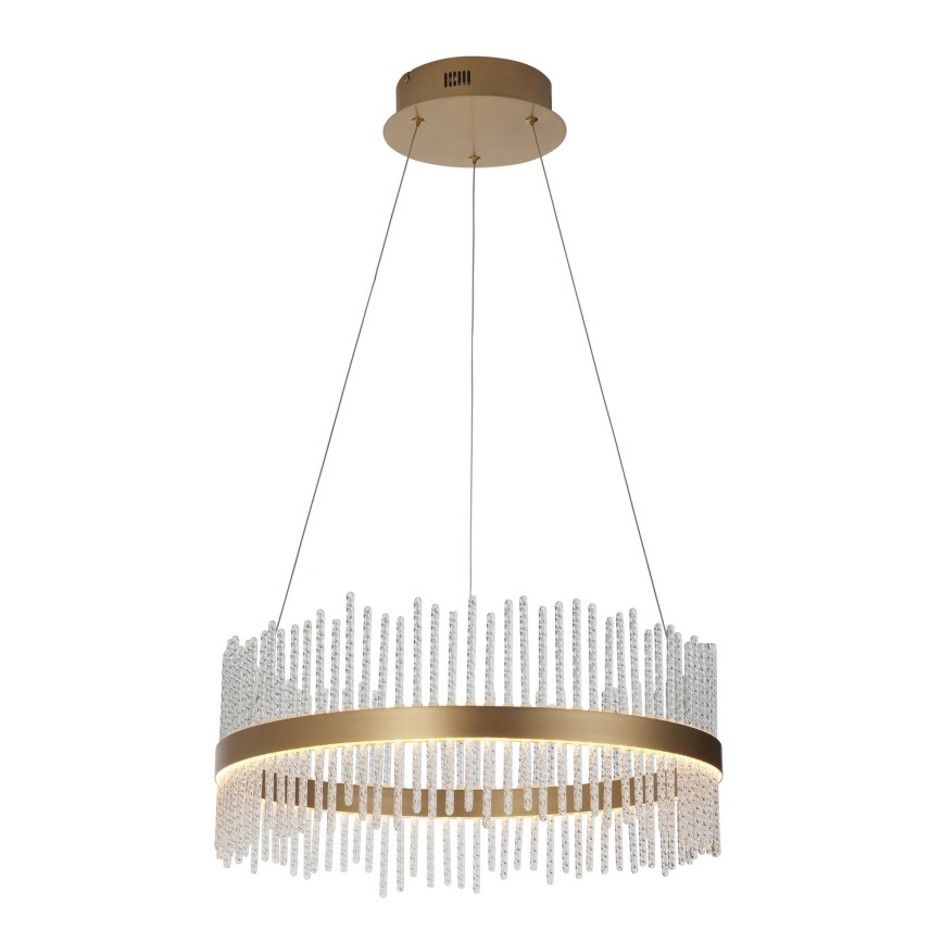 Endon 107671 - LED Żyrandol ściemnialny na lince ADRIEL LED/41W/230V 3000K śr. 51 cm złoty/przezroczysty