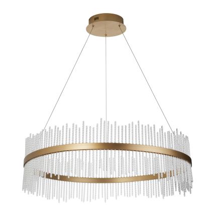 Endon 107672 - LED ściemnialny żyrandol na lince ADRIEL LED/83W/230V 3000K śr. 89 cm złoty/przezroczysty
