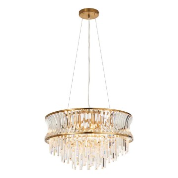 Endon 107785 - Żyrandol na lince 9xE14/6W/230V mosiądz