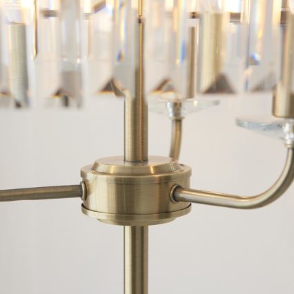 Endon 110644 - Lampa podłogowa CHESTERFIELD 3xE14/6W/230V mosiądz