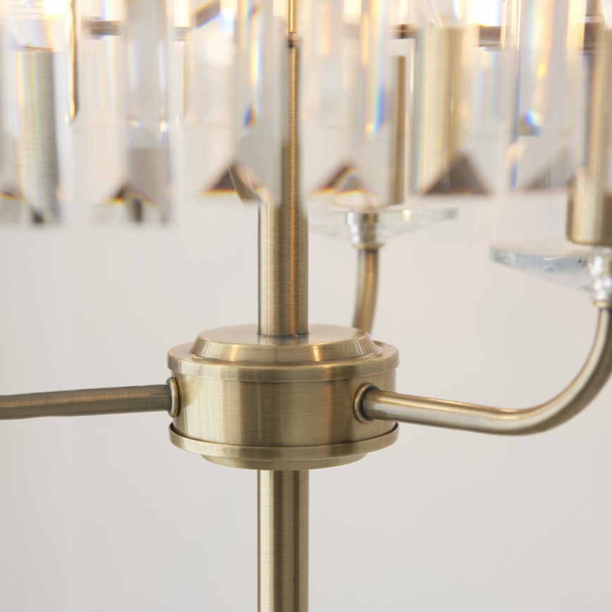 Endon 110644 - Lampa podłogowa CHESTERFIELD 3xE14/6W/230V mosiądz