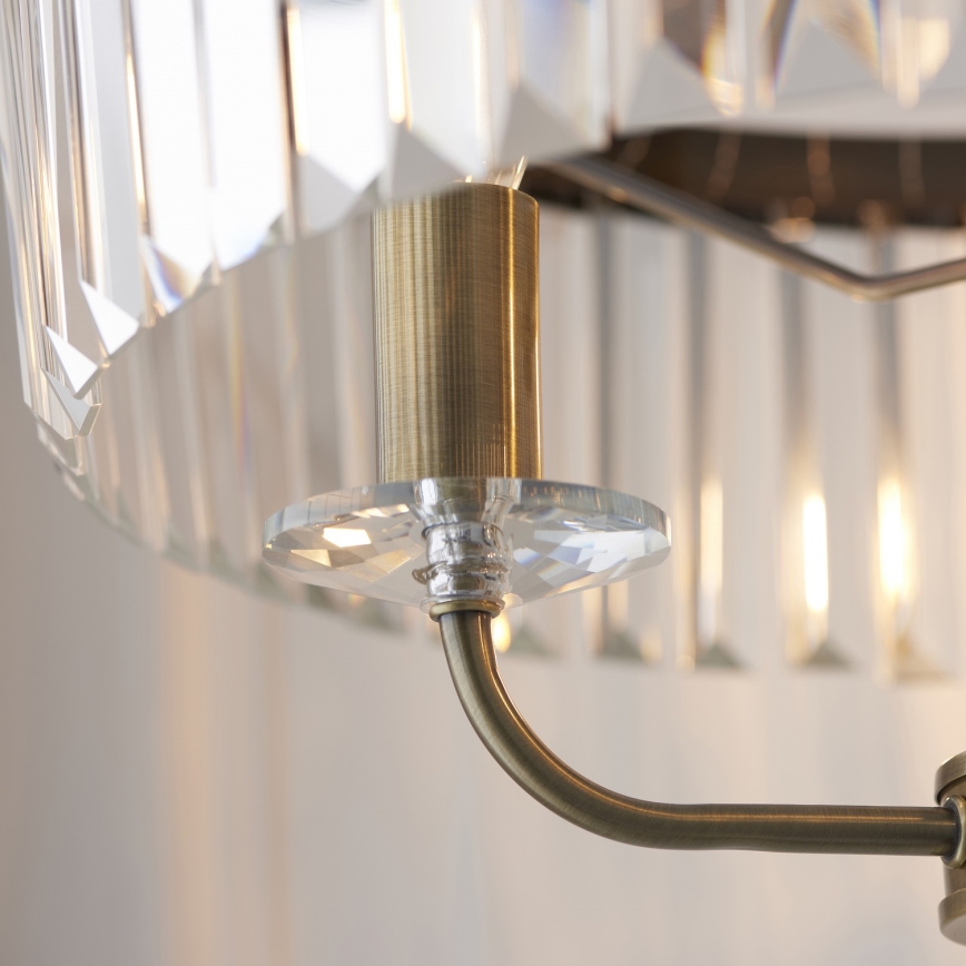 Endon 110644 - Lampa podłogowa CHESTERFIELD 3xE14/6W/230V mosiądz