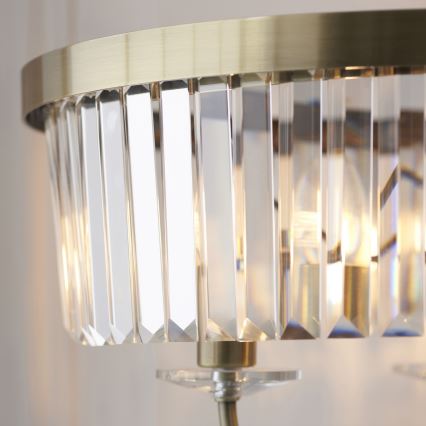 Endon 110644 - Lampa podłogowa CHESTERFIELD 3xE14/6W/230V mosiądz