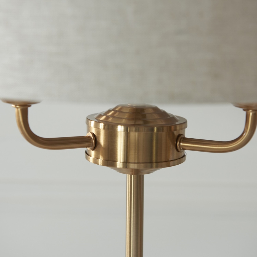 Endon 110721 - Lampa stołowa HIGHCLERE 3xE14/18W/230V beżowa/mosiądz
