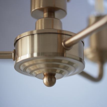 Endon 110723 - Żyrandol na łańcuchu HIGHCLERE 3xE14/40W/230V beżowy/mosiądz