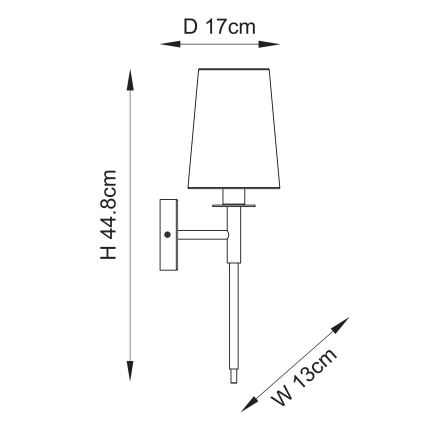 Endon 110738 - Kinkiet 1xE14/6W/230V biały/złoty