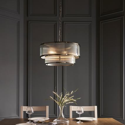Endon 110944 - Żyrandol na łańcuchu RIDGETON 5xE14/6W/230V mosiądz