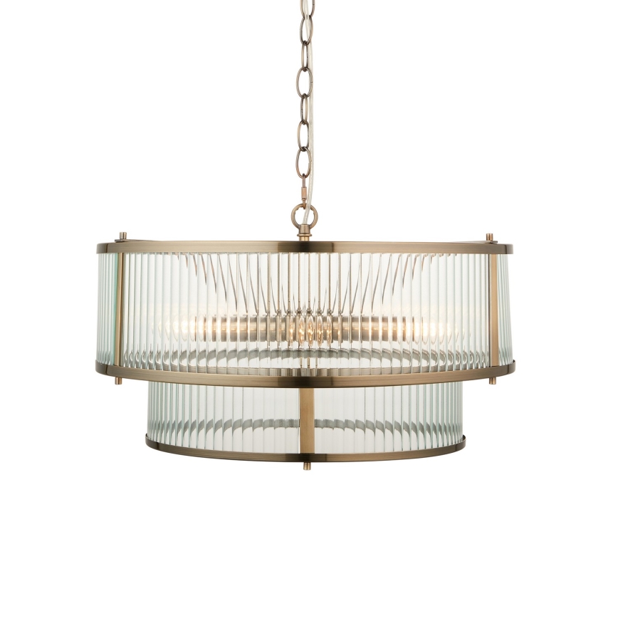 Endon 110944 - Żyrandol na łańcuchu RIDGETON 5xE14/6W/230V mosiądz