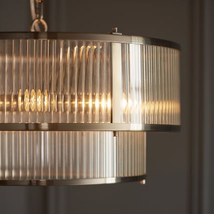 Endon 110944 - Żyrandol na łańcuchu RIDGETON 5xE14/6W/230V mosiądz