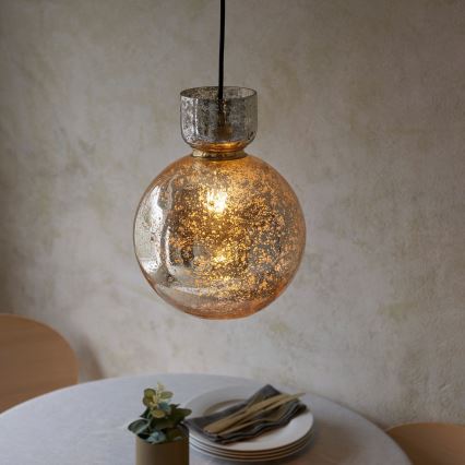 Endon 111336 - Lampa wisząca na lince 1xE27/10W/230V złota/przydymiona czerń