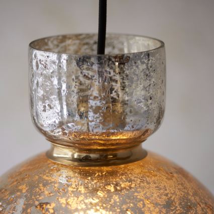 Endon 111336 - Lampa wisząca na lince 1xE27/10W/230V złota/przydymiona czerń