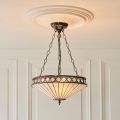 Endon 111870 - Żyrandol na łańcuchu Tiffany FARGO 3xE27/10W/230V śr. 41,5 cm