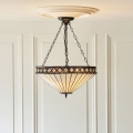 Endon 111871 - Żyrandol na łańcuchu Tiffany FARGO 3xE27/10W/230V śr. 50 cm
