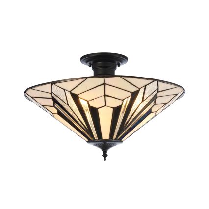 Endon 111895 - Przysufitowy żyrandol Tiffany ASTORIA 3xE27/10W/230V Ø 48 cm