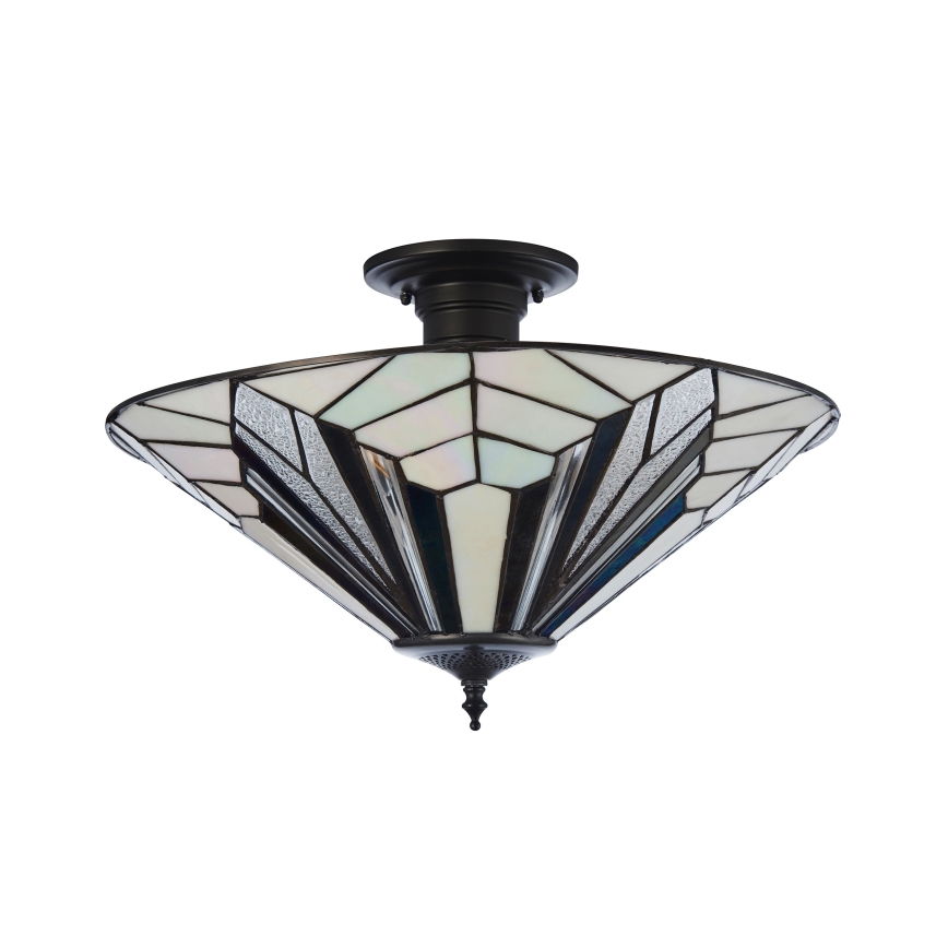 Endon 111895 - Przysufitowy żyrandol Tiffany ASTORIA 3xE27/10W/230V Ø 48 cm