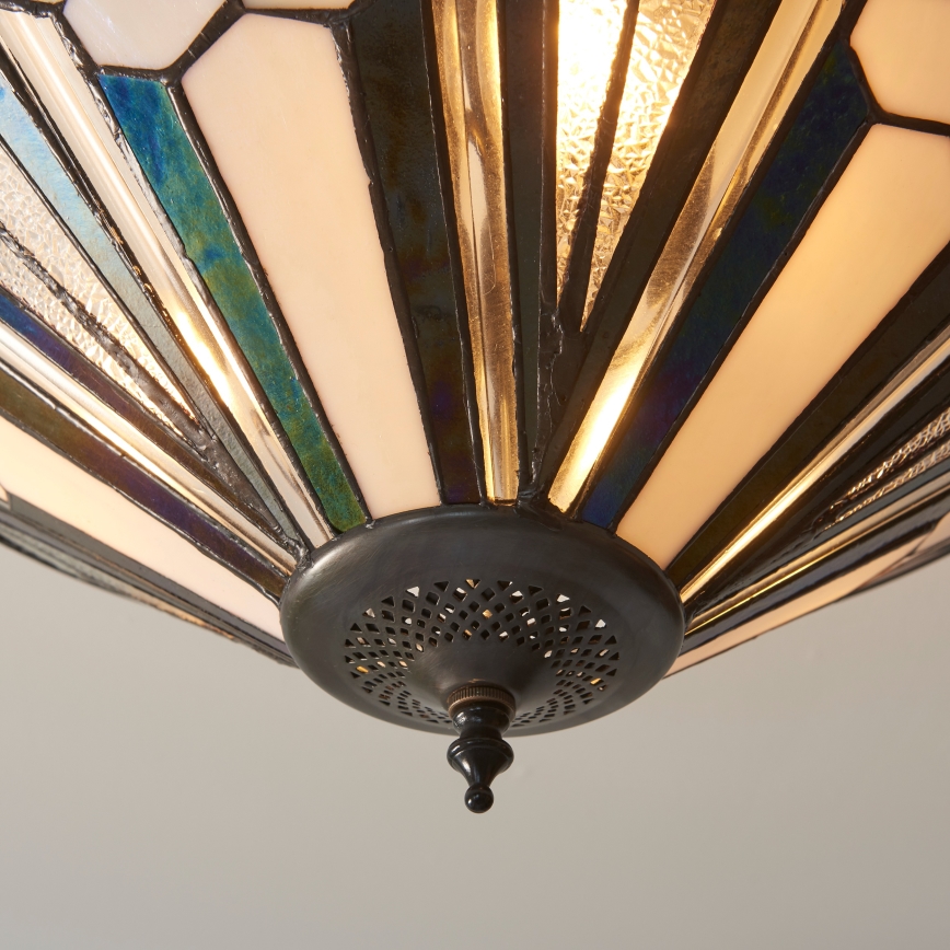 Endon 111895 - Przysufitowy żyrandol Tiffany ASTORIA 3xE27/10W/230V Ø 48 cm