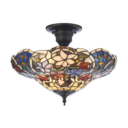 Endon 111915 - Przysufitowy żyrandol Tiffany SULLIVAN 3xE27/10W/230V śr. 40 cm