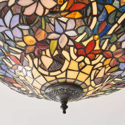 Endon 111915 - Przysufitowy żyrandol Tiffany SULLIVAN 3xE27/10W/230V śr. 40 cm