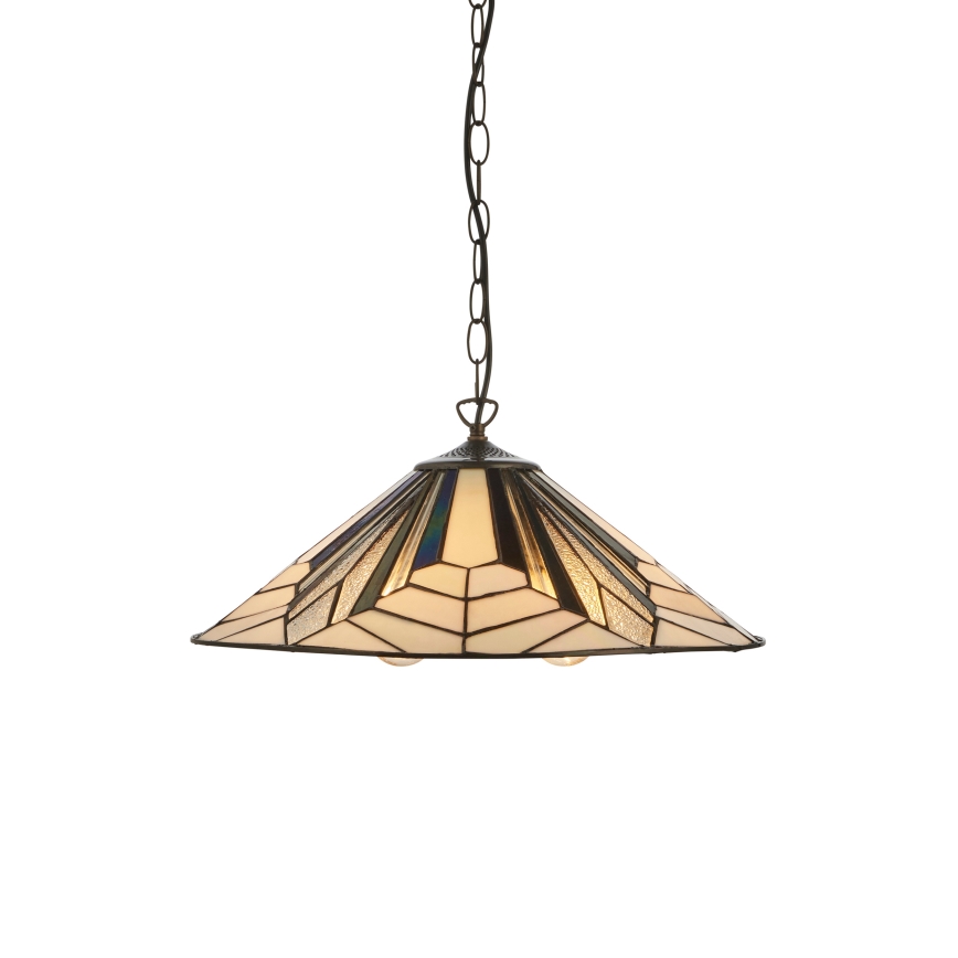Endon 111922 - Żyrandol na łańcuchu Tiffany ASTORIA 3xE27/10W/230V śr. 48 cm