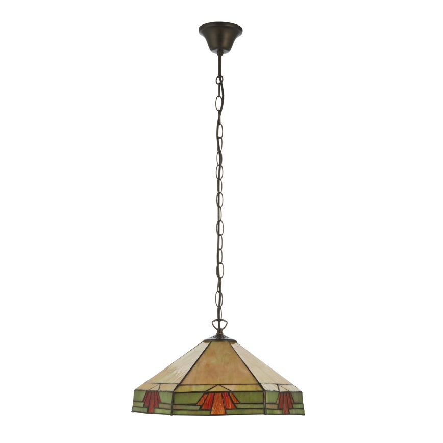 Endon 111989 - Żyrandol na łańcuchu Tiffany NEVADA 3xE27/10W/230V śr. 40 cm