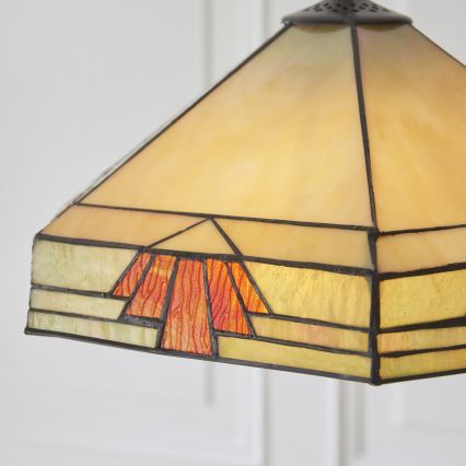 Endon 111989 - Żyrandol na łańcuchu Tiffany NEVADA 3xE27/10W/230V śr. 40 cm