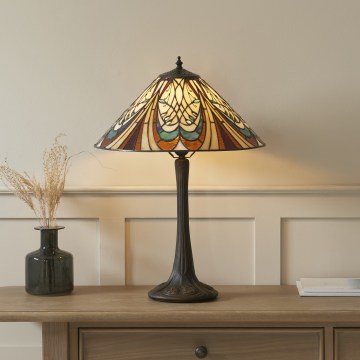 Endon 112185 - Lampa stołowa Tiffany HECTOR 1xE27/10W/230V Ø 40 cm
