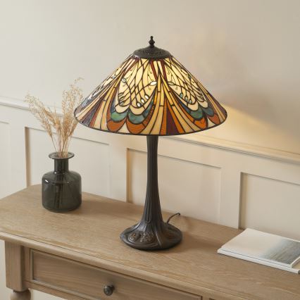 Endon 112185 - Lampa stołowa Tiffany HECTOR 1xE27/10W/230V Ø 40 cm