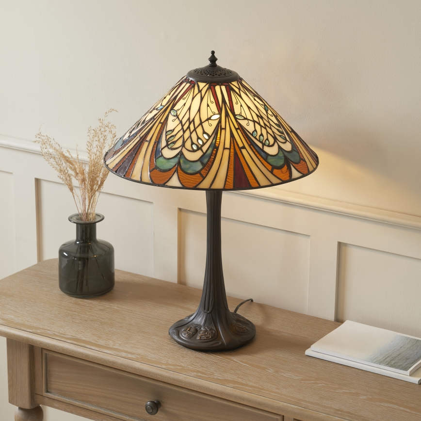 Endon 112185 - Lampa stołowa Tiffany HECTOR 1xE27/10W/230V Ø 40 cm