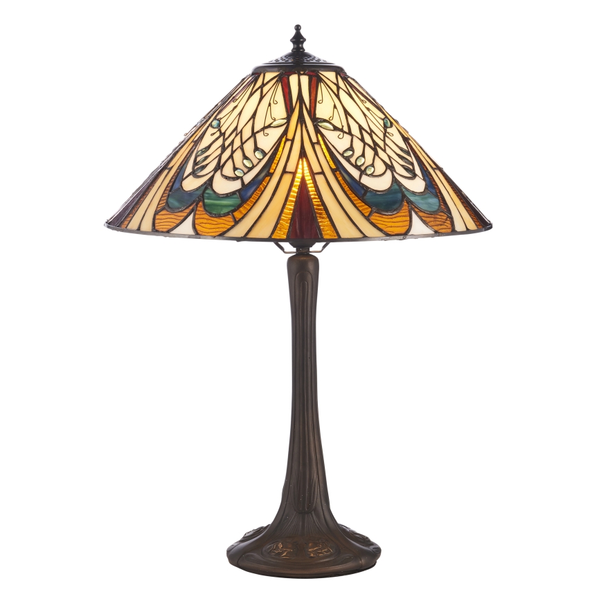 Endon 112185 - Lampa stołowa Tiffany HECTOR 1xE27/10W/230V Ø 40 cm