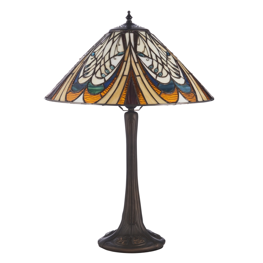 Endon 112185 - Lampa stołowa Tiffany HECTOR 1xE27/10W/230V Ø 40 cm