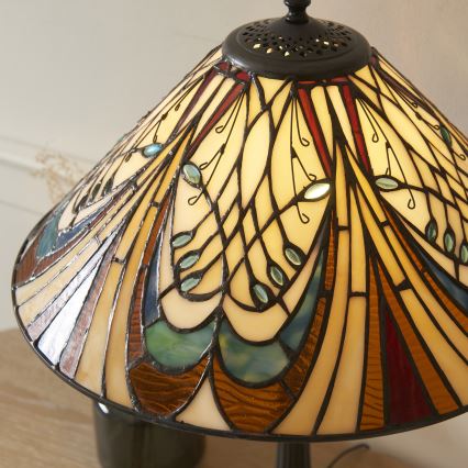 Endon 112185 - Lampa stołowa Tiffany HECTOR 1xE27/10W/230V Ø 40 cm