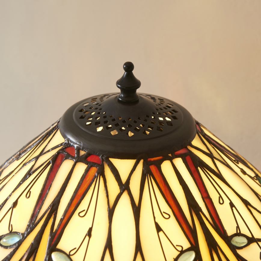 Endon 112185 - Lampa stołowa Tiffany HECTOR 1xE27/10W/230V Ø 40 cm