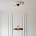 Endon 112196 - Żyrandol na łańcuchu Tiffany FARGO 1xE27/60W/230V śr. 41,5 cm