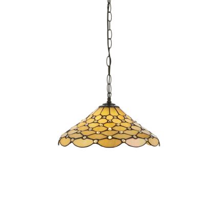 Endon 112226 - Żyrandol na łańcuchu Tiffany PEARL 1xE27/10W/230V śr. 45 cm
