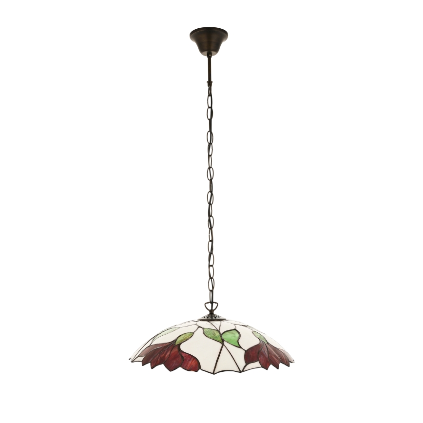 Endon 112246 - Żyrandol Tiffany BOTANICA na łańcuchu 1xE27/60W/230V śr. 45 cm