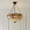 Endon 112251 - Żyrandol na łańcuchu Tiffany DRAGONFLY 3xE27/60W/230V śr. 50 cm