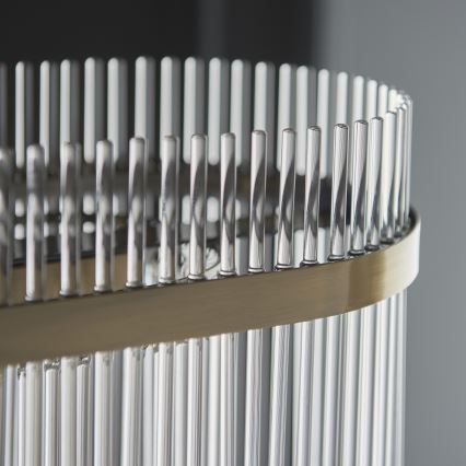 Endon 112573 - Żyrandol na łańcuchu MARIETTA 4xE14/6W/230V mosiądz/przezroczysty