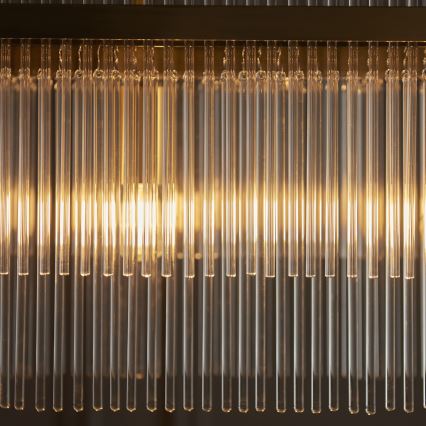 Endon 112573 - Żyrandol na łańcuchu MARIETTA 4xE14/6W/230V mosiądz/przezroczysty