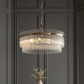 Endon 112574 - Żyrandol na łańcuchu MARIETTA GRAND 7xE14/7W/230V mosiężny/przezroczysty