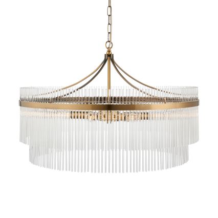 Endon 112574 - Żyrandol na łańcuchu MARIETTA GRAND 7xE14/7W/230V mosiężny/przezroczysty
