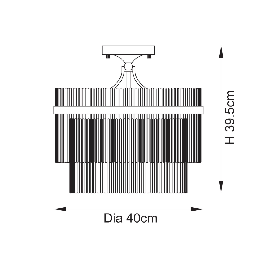 Endon 112575 - Żyrandol natynkowy MARIETTA 3xE14/7W/230V mosiądz/przezroczysty