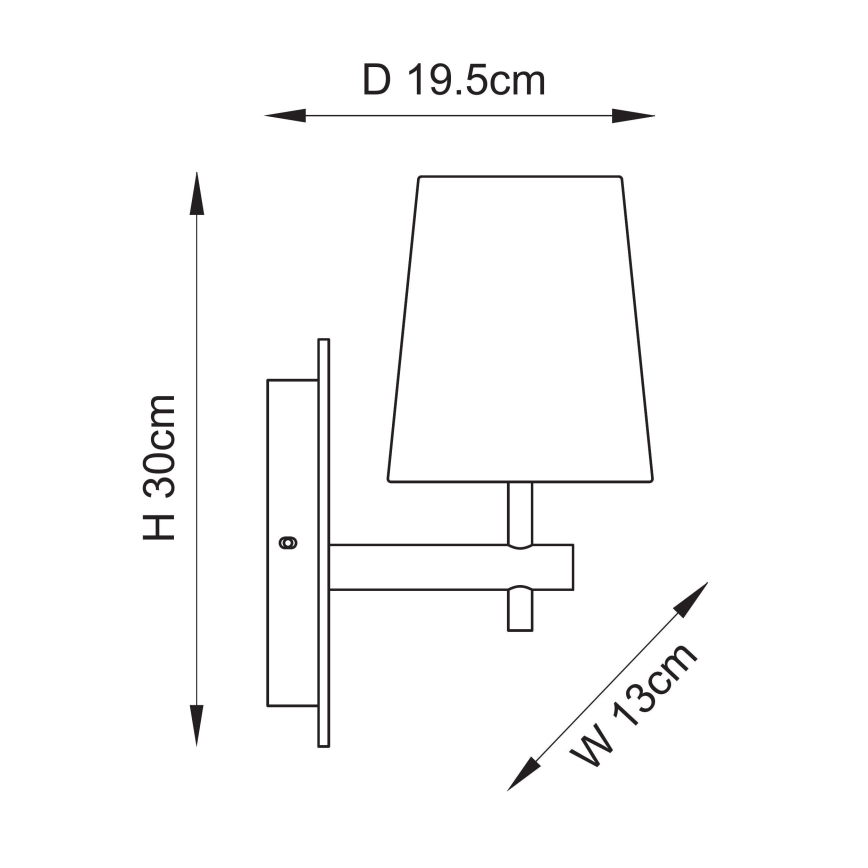 Endon 114200 - Kinkiet 1xE14/7W/230V beżowy/złoty