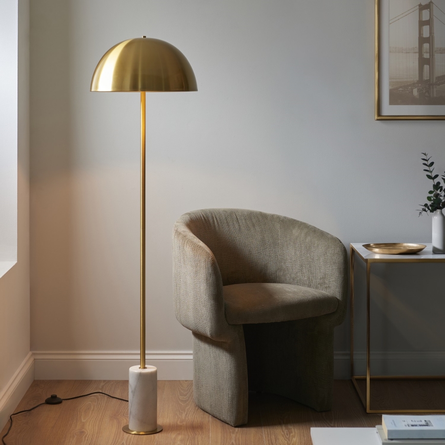Endon 114208 - Lampa podłogowa BERTOIA 1xE27/10W/230V mosiądz