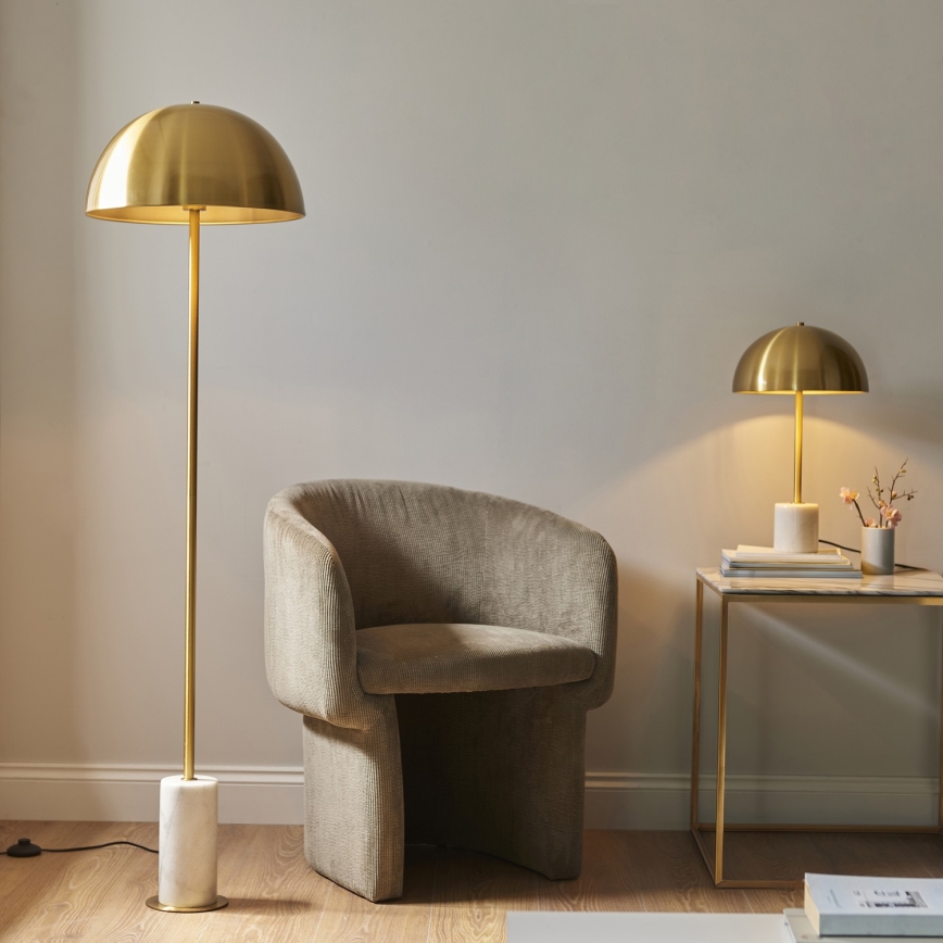 Endon 114208 - Lampa podłogowa BERTOIA 1xE27/10W/230V mosiądz